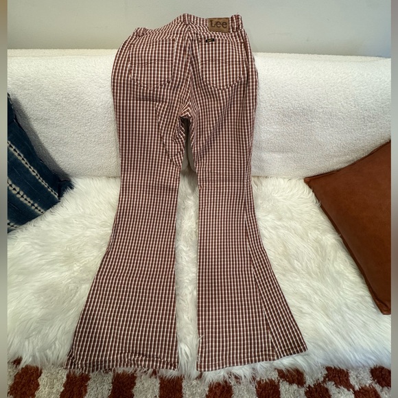 LEE HERITAGE Checkered High-Rise Flare Jeans - Picture 6 of 6